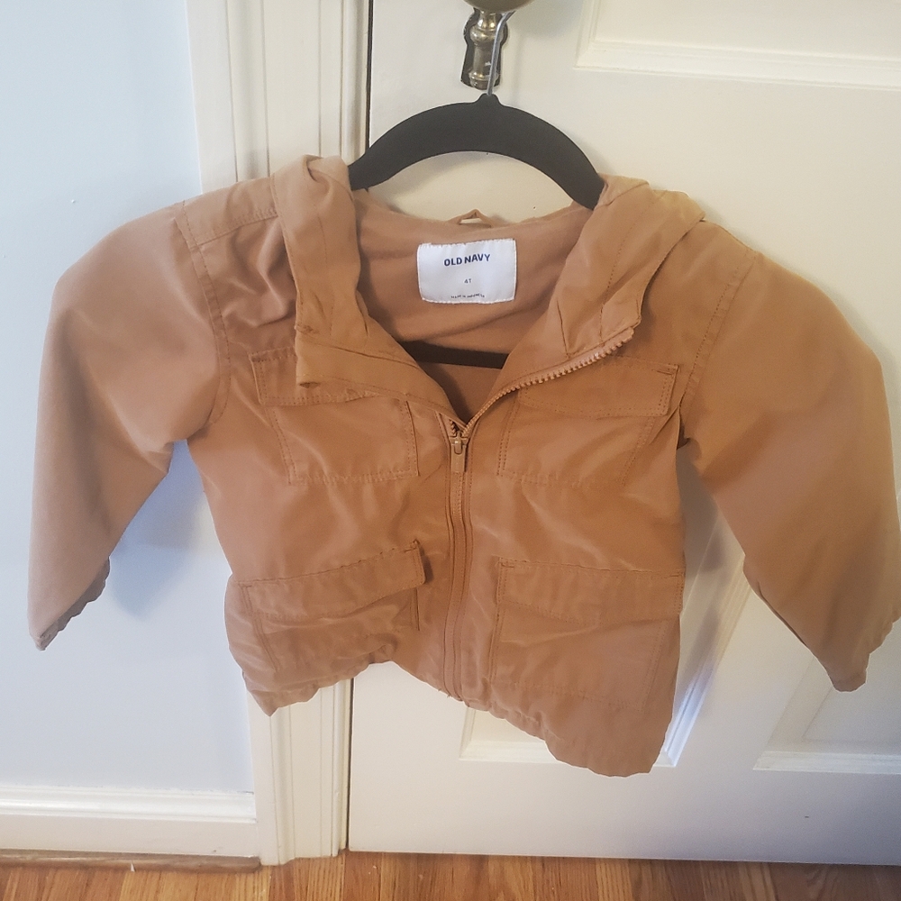 Old Navy 4T tan jacket w/hood